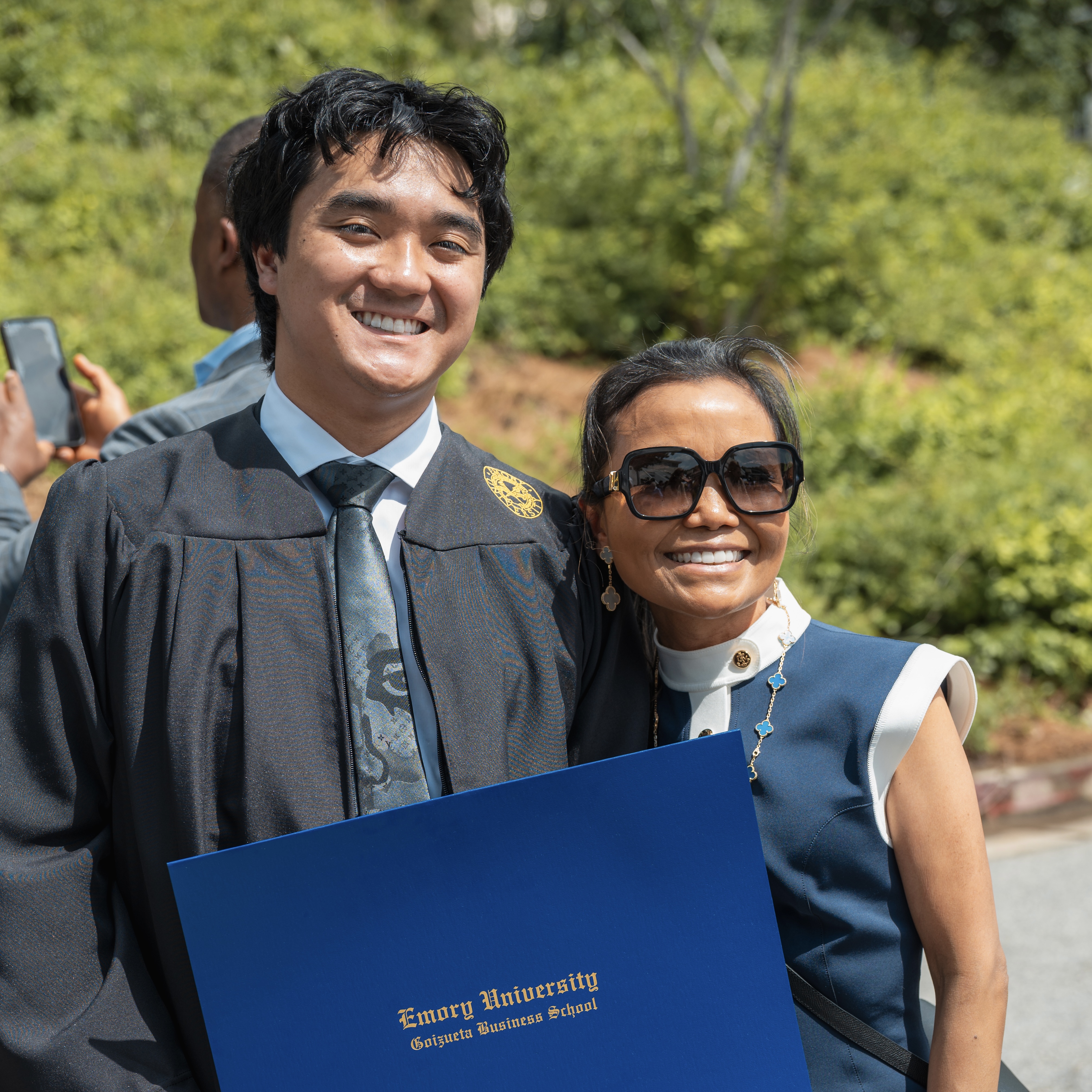 Ridge at Emory graduation with his mother